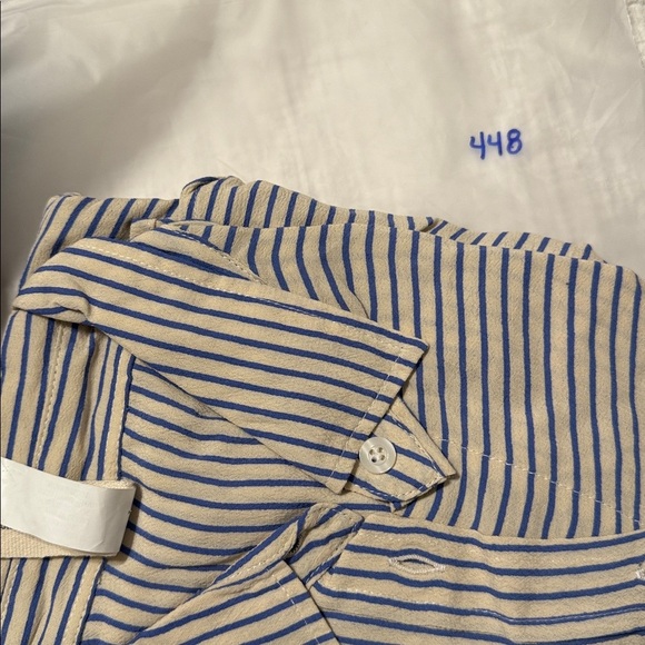 Stone Fox Swim Layla Shirt - Creme/Periwinkle Stripe M/L NEW - Picture 10 of 10